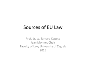Sources of EU Law 2016