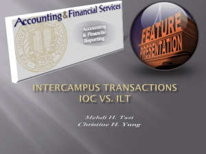 IOC/ITF PowerPoint - Accounting & Financial Services @ UC Davis