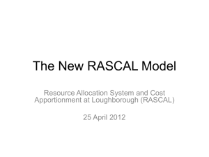 The New RASCAL Model - Loughborough University