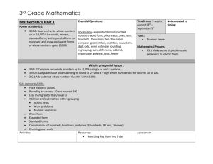 Third Grade Math Curriculum Map