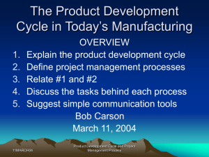 Product Development Cycle in Modern Manufacturing