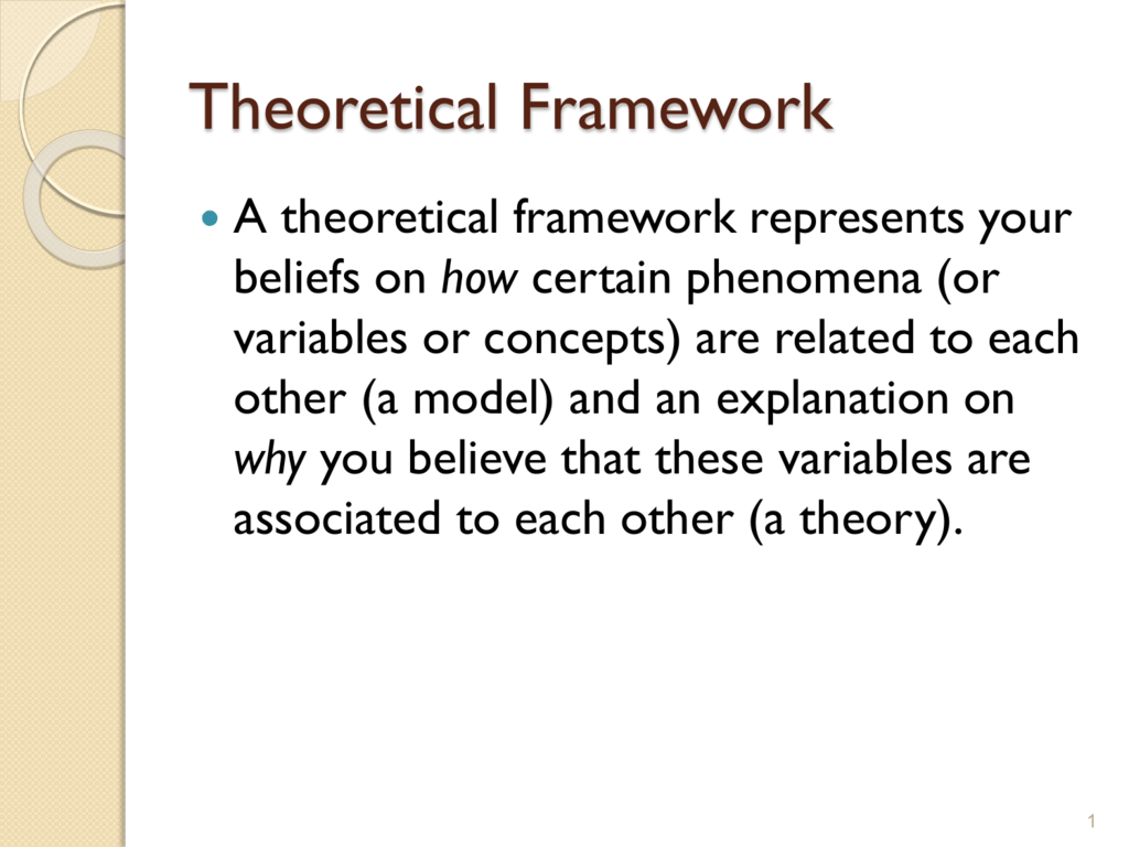theoretical framework in research scribd