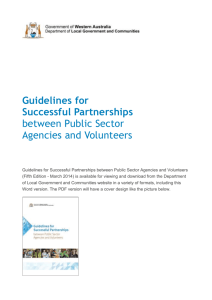 Guidelines for Successful Partnerships between Public Sector