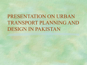 Presentation on urban transport planning and design in