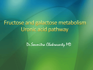 Metabolism of Fructose and Galactose