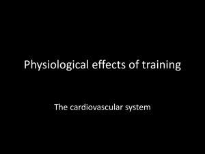 Physiologcial response to training