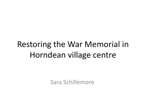 project to restore the war memorial in horndean village centre