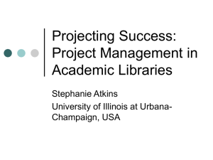 Projecting Success: Project Management in Academic