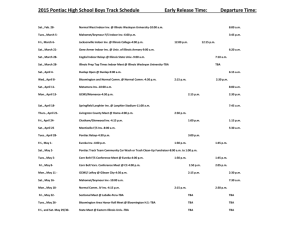 2015 Pontiac High School Boys Track Schedule Early Release Time