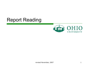 Report Reading