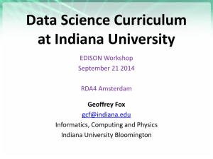 Data Science Curriculum at Indiana University
