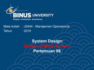 Job design - Binus Repository
