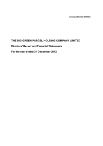 THE BIG GREEN PARCEL HOLDING COMPANY LIMITED
