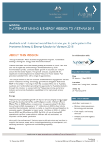 Hunternet Mining & Energy Mission to Vietnam 2016
