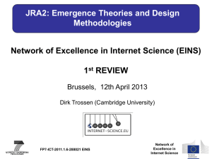 JRA2 - Network of Excellence in InterNet Science