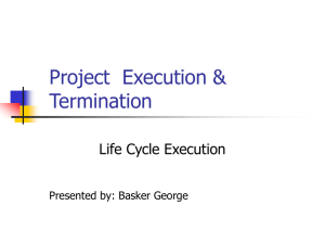 Project Execution & Termination