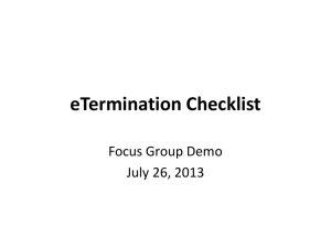 eTermination Checklist