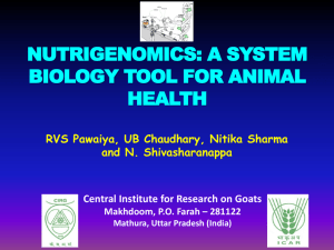 Concept note under flagship programme on nutrigenomics and