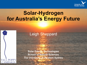 solar – hydrogen and its applications