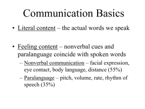 Nonverbal communication