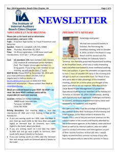 NEWSLETTER - Chapters Site - The Institute of Internal Auditors