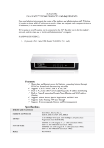 evaluate vendor products and equipments