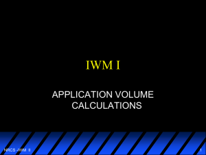 IWM Application Volume Calculations