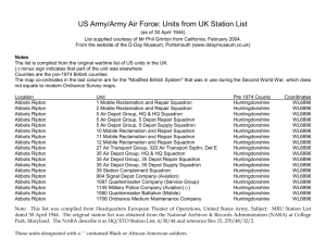 US units in the UK: April, 1944 - D