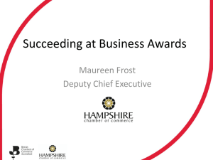 Business Awards - Hampshire Chamber of Commerce