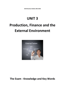 A293: Production, Finance and the External