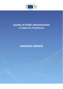 Quality of Public Administration Toolbox