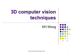 3D computer vision - Department of Computer Science and