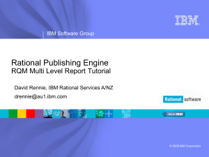 Rational Publishing Engine New features in version 1.1.1