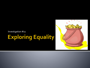 Exploring Equality