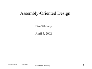 Tools for Assembly-Oriented Design