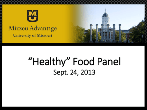 Healthy Food Panel - Mizzou Advantage