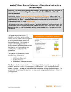 Statement of Intent Examples