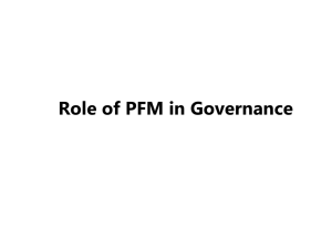 Governance - Public Expenditure and Financial Accountability