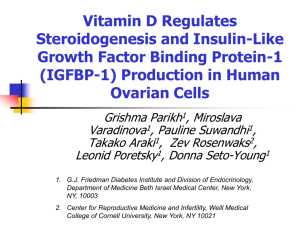 Vitamin D Regulates Steroidogenesis and