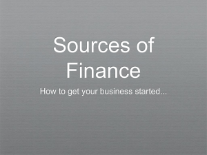 Sources of Finance - Business-TES