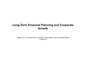 Long-Term Financial Planning and Corporate Growth