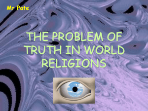 POWERPOINT - TRUTH CLAIMS
