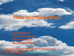 Santa Fe Paper: Time and Simulation