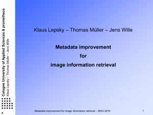 Metadata improvement for image information retrieval