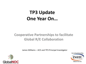 TP3 One Year On...  - International Networks at IU