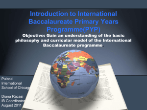 Introduction to International Baccalaureate Primary Years Programme