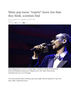 Many pop music "experts" know less than they think, scientists find