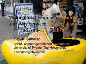 Multicultural Feminism: Finding our Way between