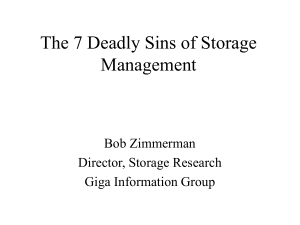 The 7 Deadly Sins of Storage Management