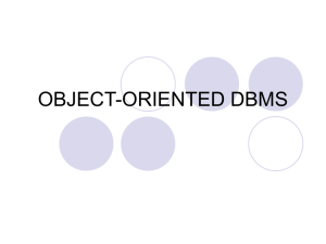 OBJECT-ORIENTED DBMS
